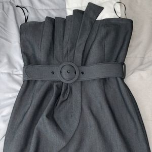 Strapless Gray Dress